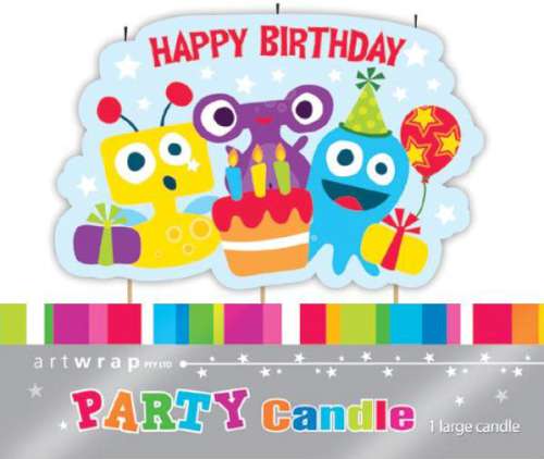 Monsters Party Candle - Click Image to Close